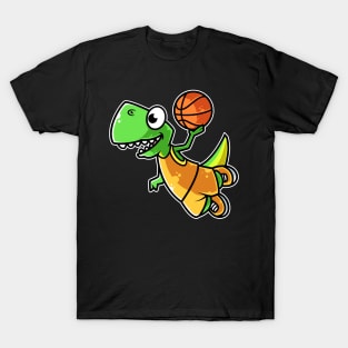 Tyrannosaurus Rex Basketball Team Sports B-ball Dinosaur design T-Shirt